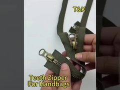 Offener End Messing Metallzahnverschluss mit glänzender Goldfarbe für Heimtextilien