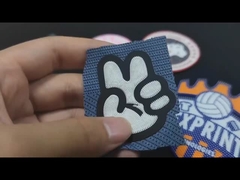 Umweltfreundliches Silikon-Bügeln auf Kleidung, Wärme-Badge, Gummi-Patches