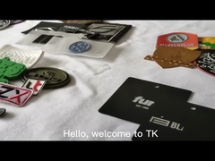 Ökofreundliche, kundenspezifische Seidenschirmspalte mit Silikonlogo