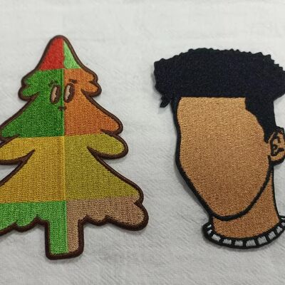 Kleidungsstickerei Abzeichen Modedesign Kleidung Strapazierfähige Farbe Gewebter Stoff Kleidung Aufnäher