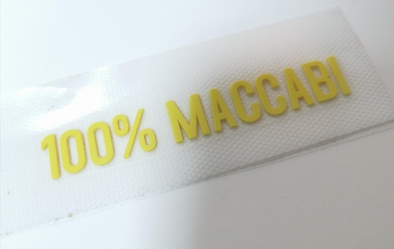 Kleidung kundengebundene Silikon-Wärmeübertragung beschriftet 3D formte Logo