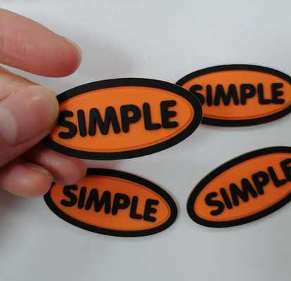 3M Reflective Embossed Custom nähen auf Logo Patches Silicone Badge