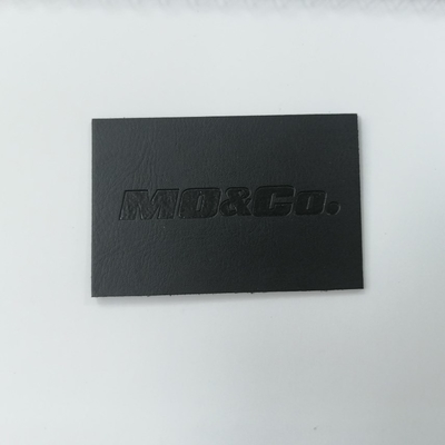 Prägeartiger lederner Aufkleber waschbares Eco Logo Suede Microfiber PUs freundlich