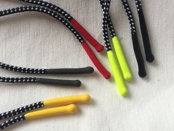 Buntes Silikon-Gummireißverschluss-Abziehvorrichtung mit 2mm Polyester-Gummiband-Schnur
