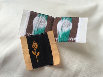 Gesponnener Aufkleber Druck-Reinigungs-Band-Anweisungs-Aufkleber-Kleiderwäsche-Sorgfalt-Aufkleber