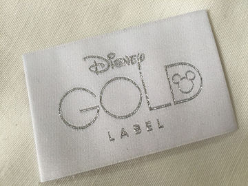 Disney-Gold-Bage-Enden-Falte gesponnene Kleidung beschriftet kalten Schnitt/Hitze-Schnitt