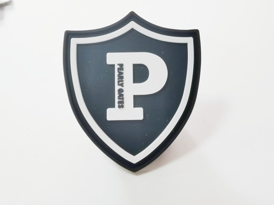Silikonkautschuk-Kleidungs-Hauptaufkleber, schwarzer Effekt 3D nähen auf Logo Patches