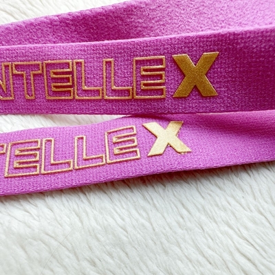 Hohes Riss-beständiges und flexibles Jacquardwebstuhl-Gummiband-Band mit Silikon-Logo