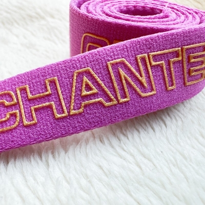 Hohes Riss-beständiges und flexibles Jacquardwebstuhl-Gummiband-Band mit Silikon-Logo