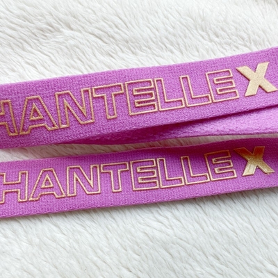 Hohes Riss-beständiges und flexibles Jacquardwebstuhl-Gummiband-Band mit Silikon-Logo