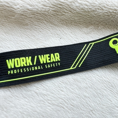 Hohes Riss-beständiges und flexibles Jacquardwebstuhl-Gummiband-Band mit Silikon-Logo