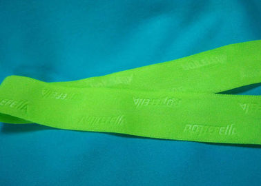 Polyester 100%/das Nylon, das gestrickt wurde, falteten das elastische Band mit Logo geprägt