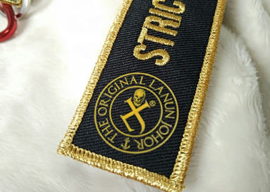 Stickerei-Logo Keychains 2.5cm Gold3d