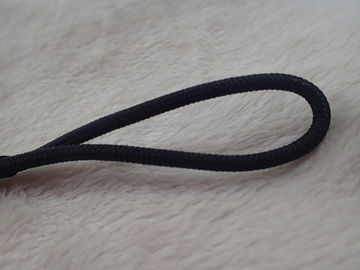 Schwarze Reißverschlussabziehvorrichtung mit Nylonschnur mit Gummiende für Kleid, Tasche