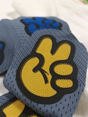 OEKOTEX Embossed Logo Waschbare Patches Verhandelbare kundenspezifische Patches