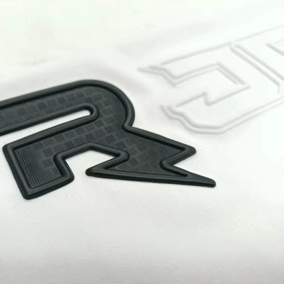 Custom TPU 3D Black Label Embossed Heat Press Label TPU-Druckpatches für Jersey