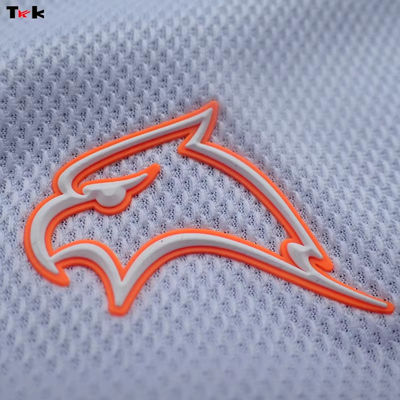 Benutzerdefinierte Etiketten aus Silikongummi ohne Etiketten Wärmeübertragung mit 3D-Buchstaben und Zahlen Name Patch Logo-Transfer Druck