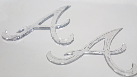 Custom Imitate Ice Halbtransparent Glanz TPU Logo Wärmeübertragung Abzeichen für Bekleidung