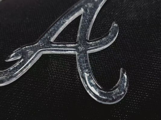 Custom Imitate Ice Halbtransparent Glanz TPU Logo Wärmeübertragung Abzeichen für Bekleidung