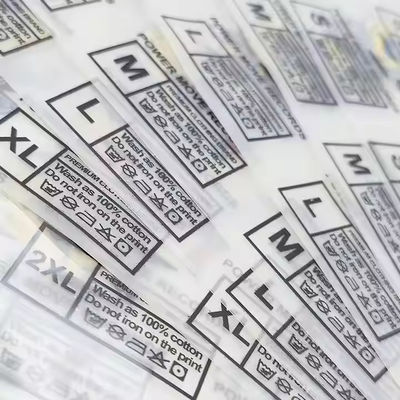Anpassung hochwertiger Kleidungsstücke Wärmeübertragungsetikette Drucklogo Großhandel