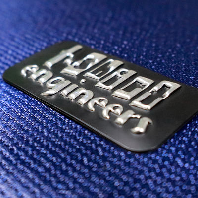 3D Silber Schwarz Tpu Wärme-Metall-Transfer-Logo für Bekleidung