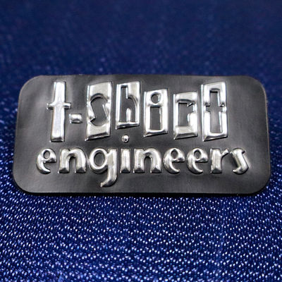 3D Silber Schwarz Tpu Wärme-Metall-Transfer-Logo für Bekleidung