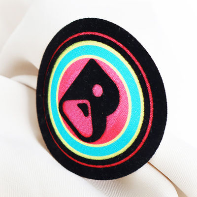 Personalisierter Druck Benutzerdefiniertes Fußballteam Club Logo 3D Flock Wärmeübertragungslabel
