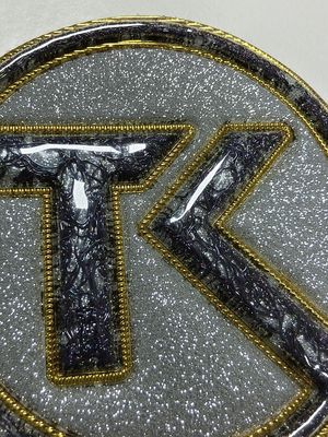 Lila Design Wärmeübertragung Kundenspezifische Regenbogenfarbene Holografische Effekt Metallic Weiche TPU Patches Für Jeans