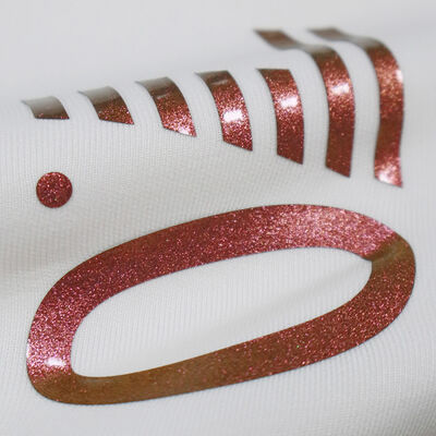 Custom Silicone Wärmeübertragungsetiketten mit Glitzer Waschbar für Kleidung