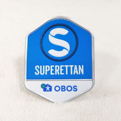 Custom TPU Wärmeübertragung Badge - Superettan OBOS Logo 3D Prägung Kleidung Etiketten für Bekleidung Accessoires