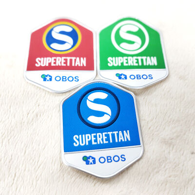Custom TPU Wärmeübertragung Badge - Superettan OBOS Logo 3D Prägung Kleidung Etiketten für Bekleidung Accessoires