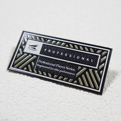 Custom TPU High-Frequency Patch - Metall-Gold & Schwarz Profi-Spieler-Serie-Abzeichen für Sportbekleidung