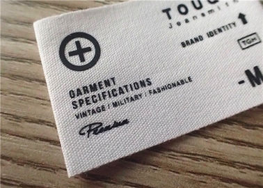 Baumwolle gesponnene Kleidungs-Aufkleber mit weißem Hintergrund-und Druckgraphik-Logo