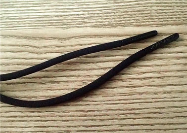 125cm schwarze nicht elastische Schnur mit geschnitztem Logo an beiden Enden des schwarzen Farben-Hardware-Kopfes