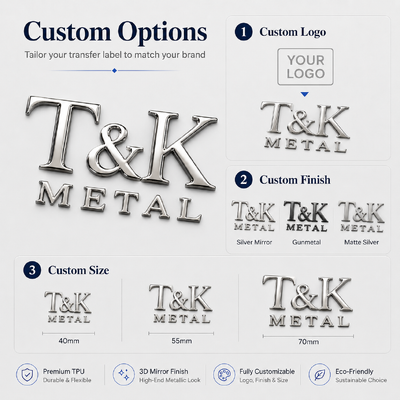 3D-Hochfrequenz-TPU-Abzeichen Weicher TPU-Wärmeübertragung Custom-Logos Langlebig und in mehreren Farben für Bekleidung erhältlich