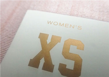 Flache kalte Riss-Wärmeübertragungs-Kleidungs-Aufkleber mit Antisublimationsdruck-goldenem Logo nach Maß