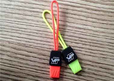Leuchtstofffarbgummireißverschluss-Abziehvorrichtung mit Prägungs-Logo für Kleid, Taschen, Gepäck