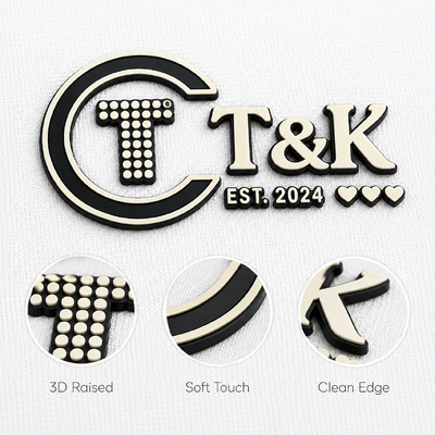 Premium Custom Silicone Wärmeübertragungsetiketten mit 3D-Logo für Kleidung Sportbekleidung Aktivbekleidung Jacken Taschen und High-End Bekleidung Marken