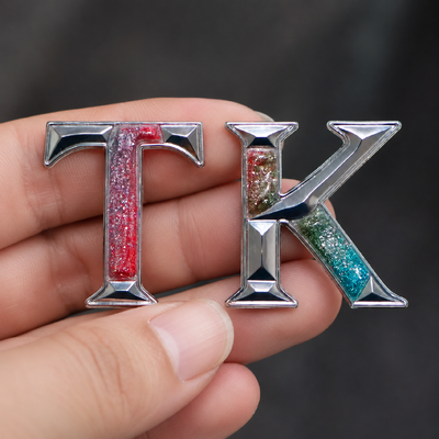 3D-Kustom-Metall-Glitter-Wärmeübertragungs-Logo-Etiketten für Kleidung und Sportbekleidung