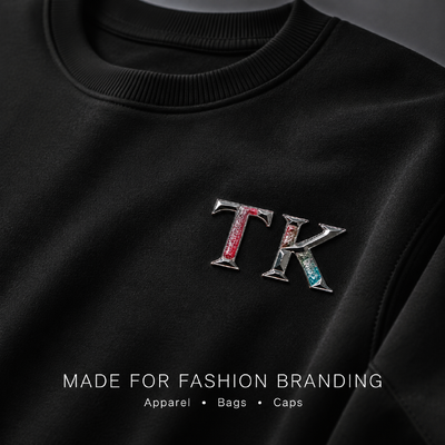 3D-Kustom-Metall-Glitter-Wärmeübertragungs-Logo-Etiketten für Kleidung und Sportbekleidung