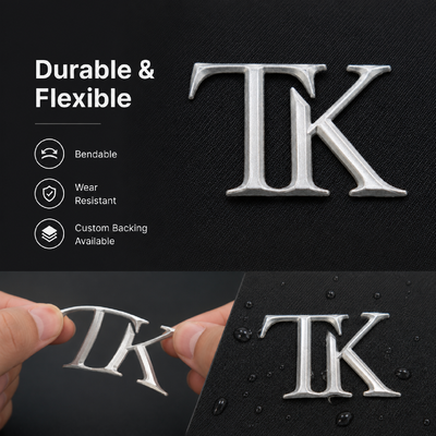 Individuelle 3D-Perlmutt-Metallic-Wärmeübertragungs-Logolabels für Bekleidung & Sportbekleidung