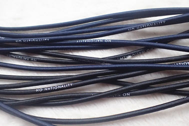 Bunte 2.5MM runde elastische Schnur, Siebdruck-Logo auf elastischem Seil