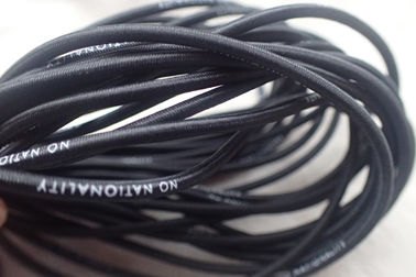 Bunte 2.5MM runde elastische Schnur, Siebdruck-Logo auf elastischem Seil