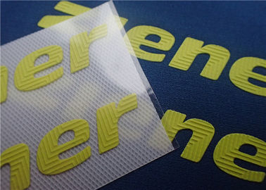 Spezielle hellgelbe Marken-Wärmeübertragungs-Oberflächenaufkleber für Kleid