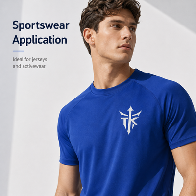 Individuelle, matt-metallisch silberne, waschbare Wärmeübertragungs-Bekleidungsetiketten für Poloshirts und Sportbekleidung