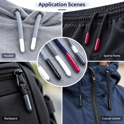 Individuelle Kordelenden aus weichem Silikon für Hoodies und Bekleidungszubehör