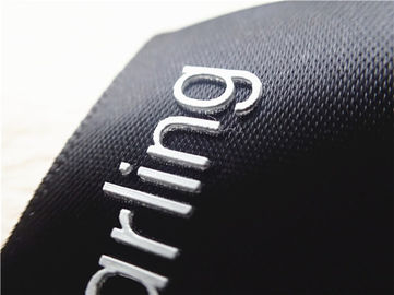 Glatte Trauerflor-Silikon-Siebdruck-Aufkleber-starke Platten-weißes Logo 3D