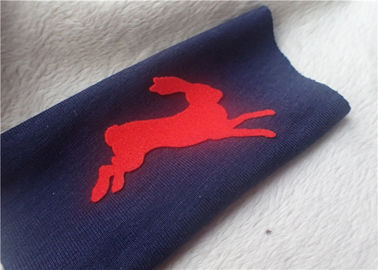 Kurzer Plüsch-einfarbiges scharendes Wärmeübertragungs-Logo für Kleidungs-helle rote Farbe