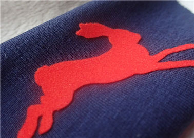 Kurzer Plüsch-einfarbiges scharendes Wärmeübertragungs-Logo für Kleidungs-helle rote Farbe
