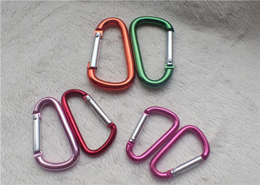 Kleine personifizierte fördernde Geschenke Carabiner-Mehrfachverbindungsstelle färbt D - geformten Bergsteigen-Schnallen-Metallschlüssel-Halter